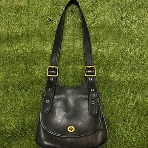 Black Leather Shoulder Bag